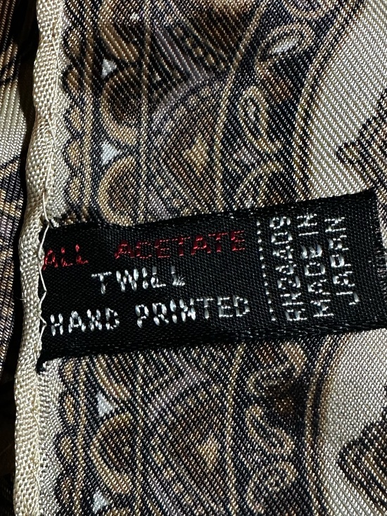 Vintage Brown Square Paisley Scarf - Picture 6 of 6